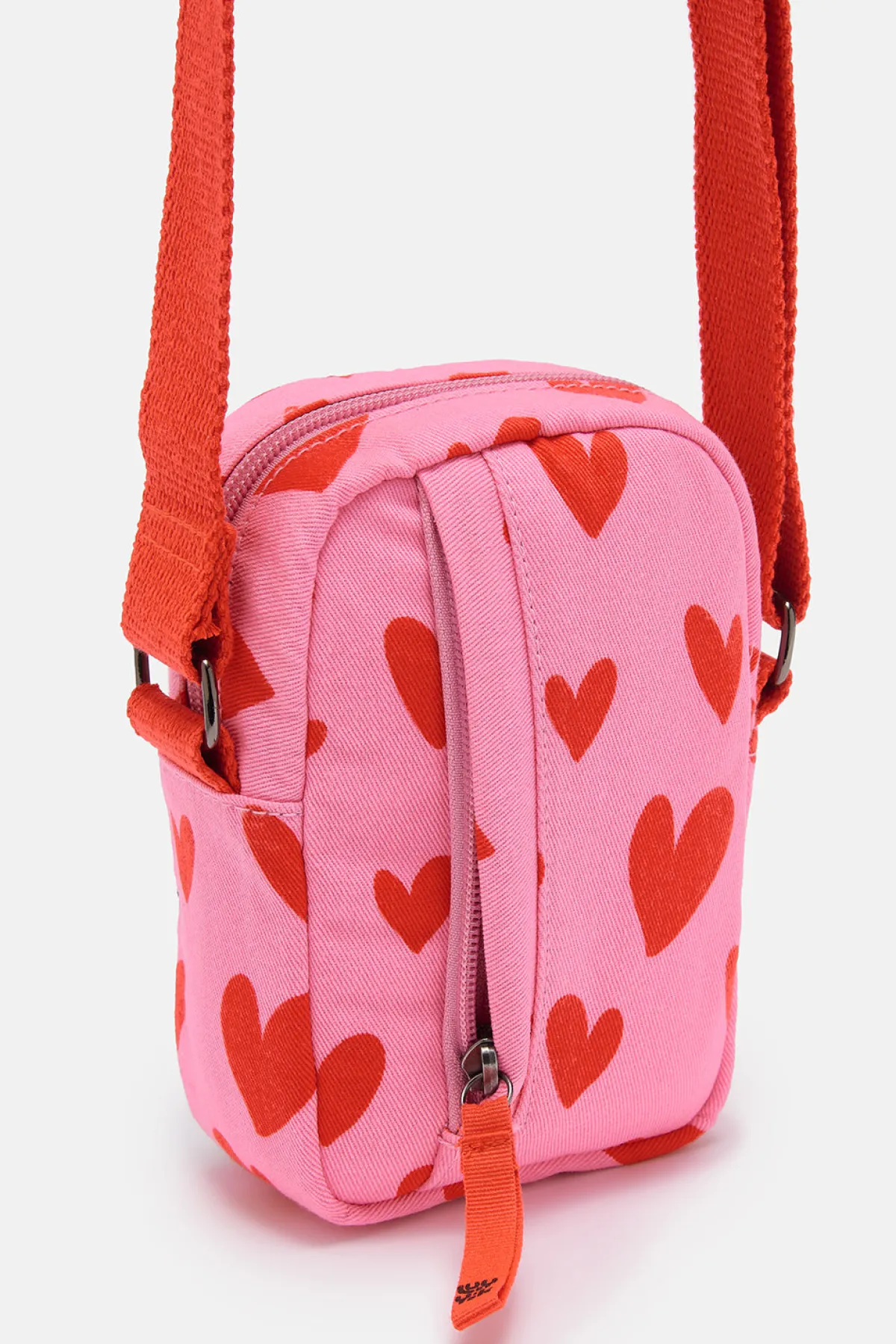 Online Brady - Crossbody Cotton Twill Bag in Pink Heart Cupid Print All Accessories|Bags & Purses