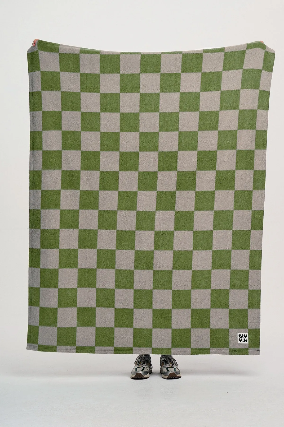 Sale Braor - Polar Fleece Blanket in Green Checkerboard Print All Accessories|All Workwear