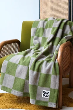 Sale Braor - Polar Fleece Blanket in Green Checkerboard Print All Accessories|All Workwear