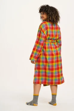 New Braydon - Brushed Cotton Robe in Ncuti Tartan Print All Nightwear