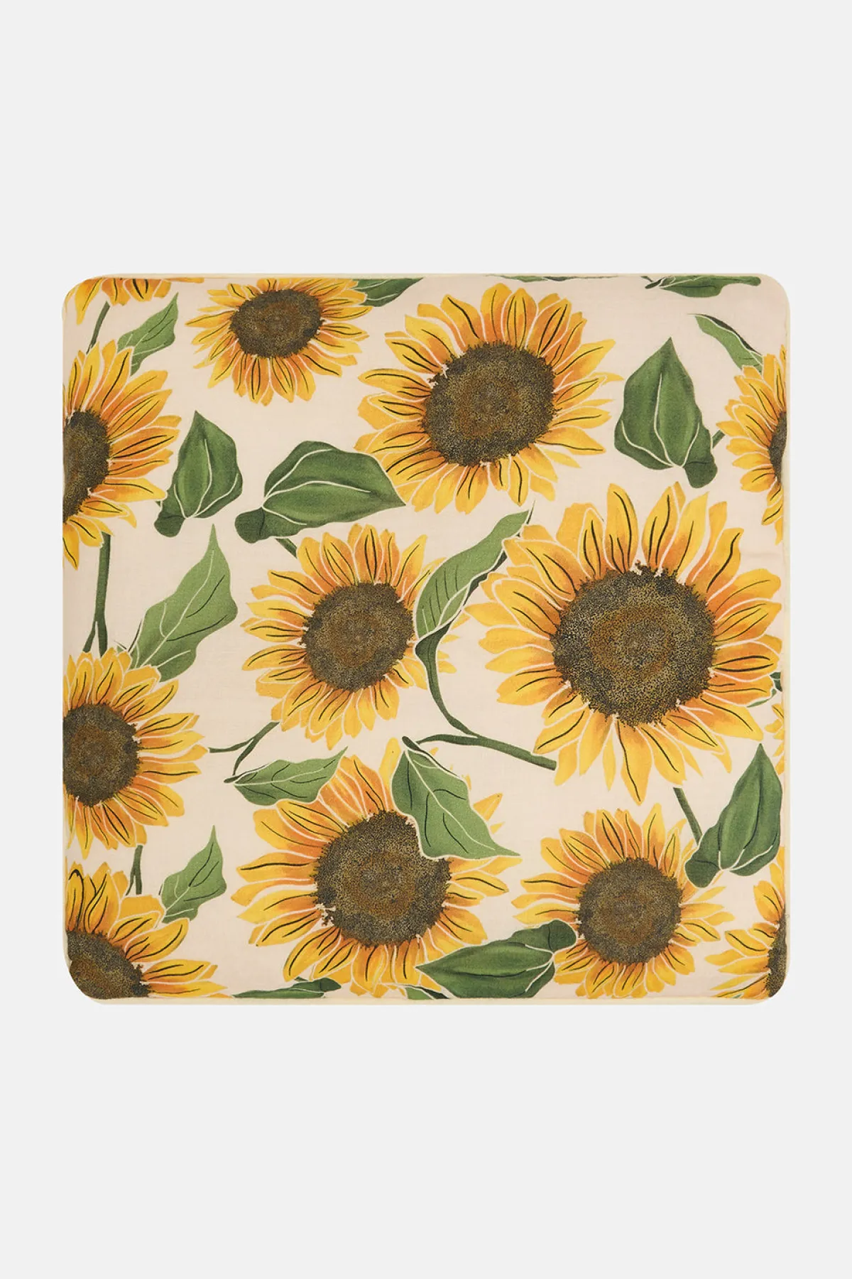 Best Bruna - Cushion Cover in Cream Sunflower Print All Accessories|Homeware