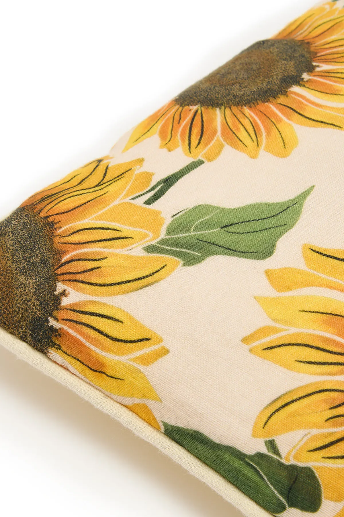 Best Bruna - Cushion Cover in Cream Sunflower Print All Accessories|Homeware