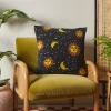 Online Bruna - Polar Fleece Cushion Cover in Black Orion Print All Accessories|Homeware