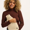 Discount Caleb - Borg Fleece Hot Water Bottle Cover in Frappe Cream All Accessories|All Workwear