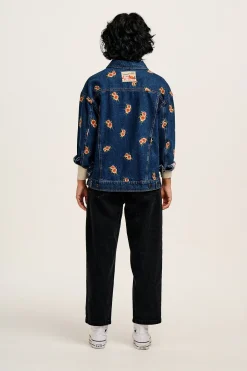 New Callaway - Denim Jacket with Rose Embroidery All Outerwear & Knitwear|Jackets
