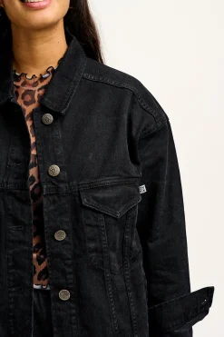Online Callaway - Trucker Cotton Jacket in Washed Black Denim All Outerwear & Knitwear|Jackets
