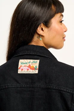 Online Callaway - Trucker Cotton Jacket in Washed Black Denim All Outerwear & Knitwear|Jackets