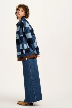 Clearance Callaway - Trucker Denim Jacket in Paige Patchwork Print All Outerwear & Knitwear|Jackets
