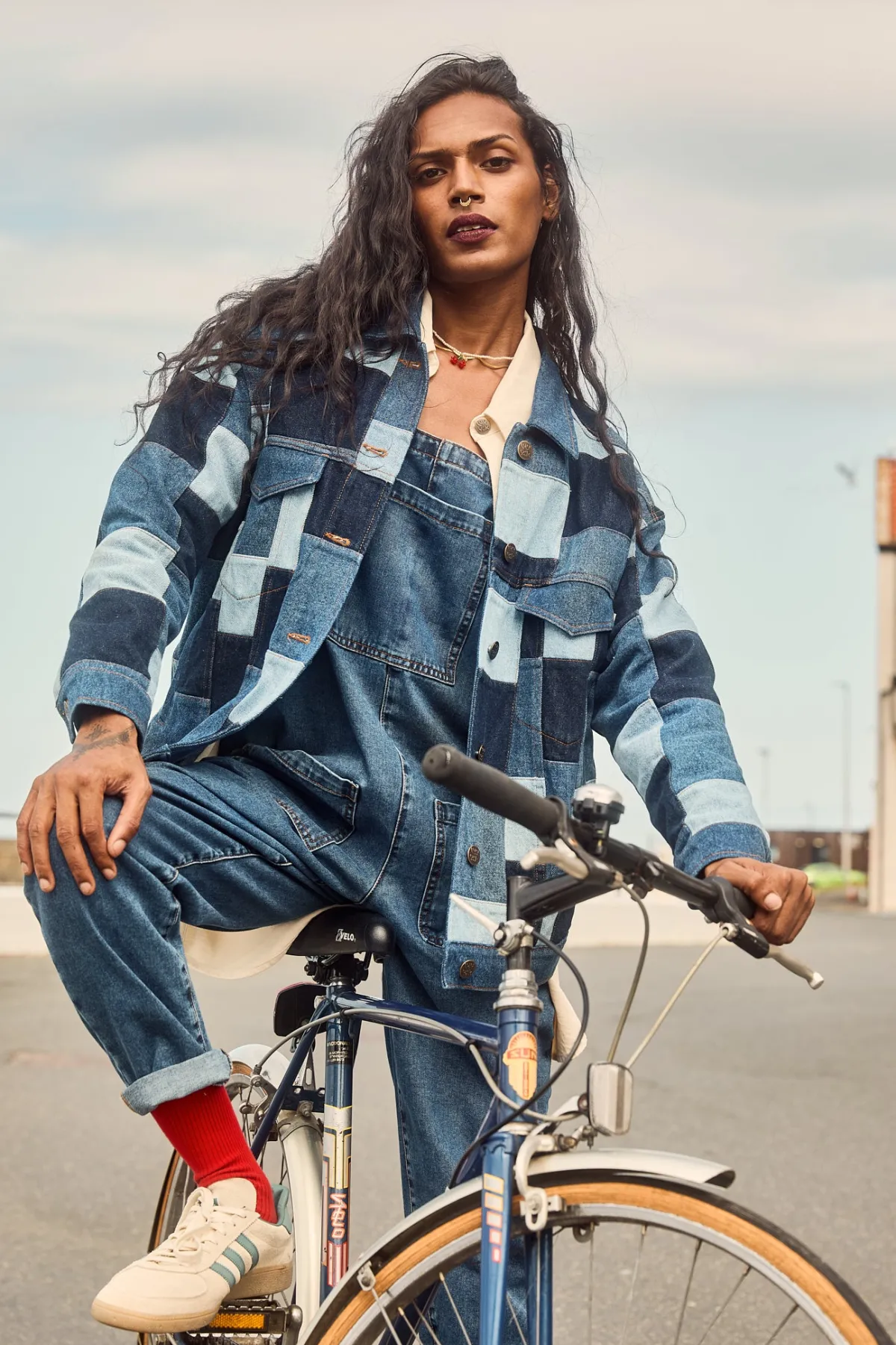 Clearance Callaway - Trucker Denim Jacket in Paige Patchwork Print All Outerwear & Knitwear|Jackets