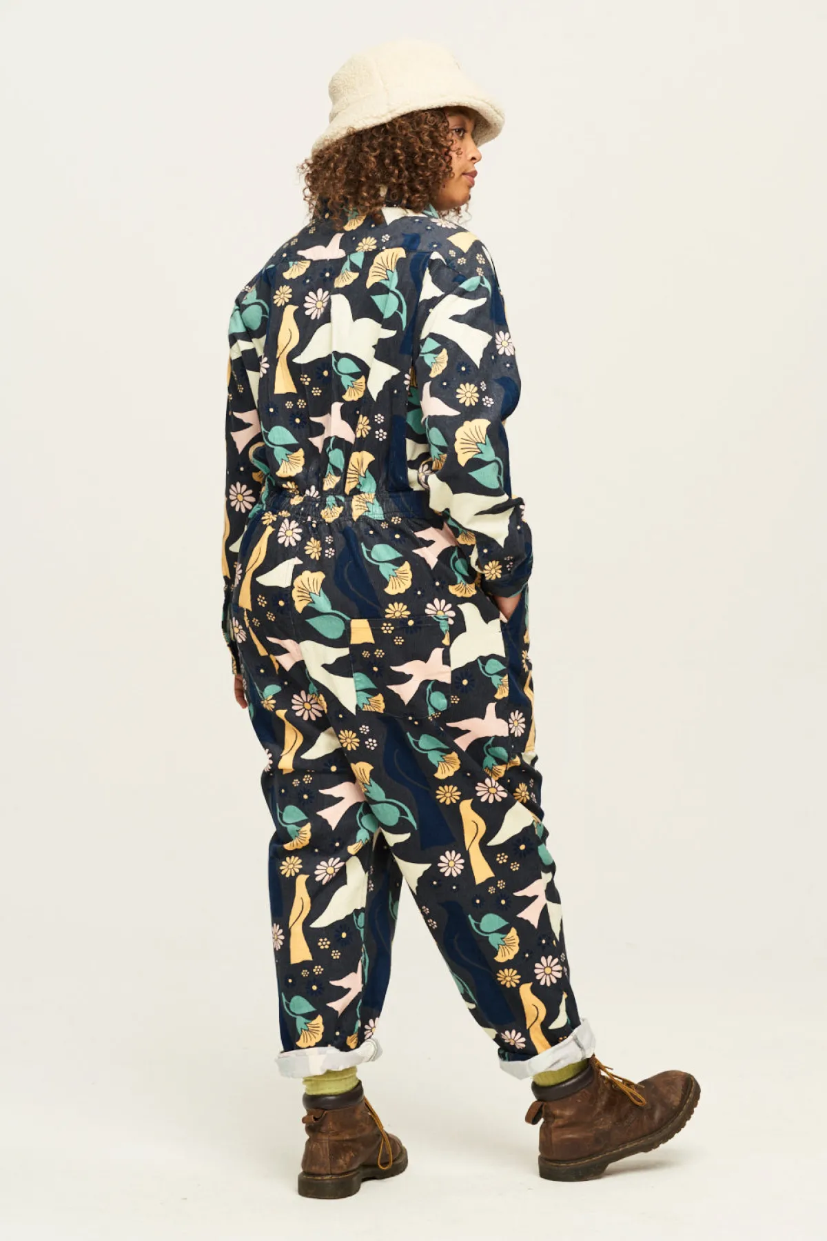 Fashion Carmen - Corduroy Jumpsuit in Skylar Print All Jumpsuits
