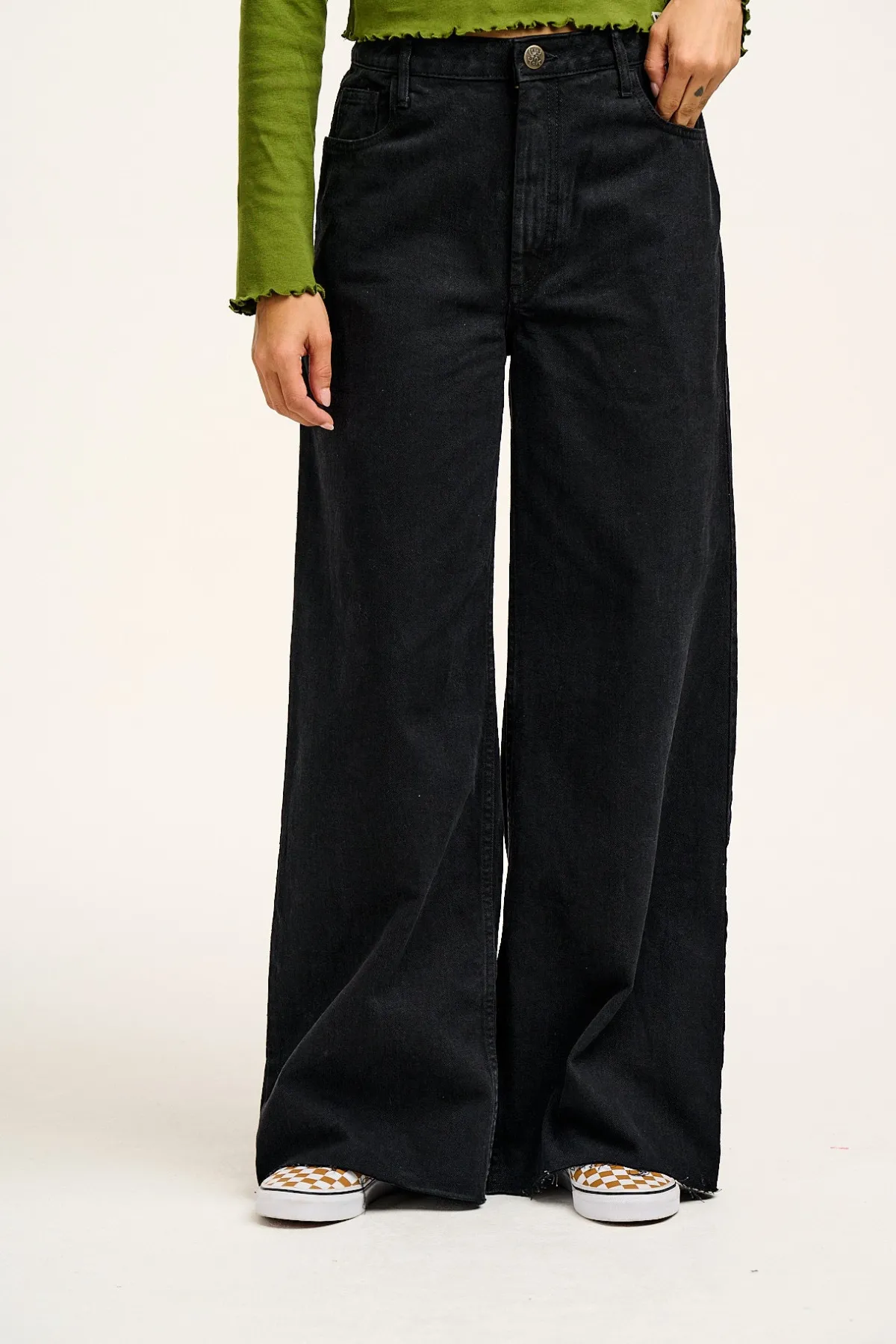Online Carter - High Waisted Jeans in Black Wash All Bottoms|Jeans