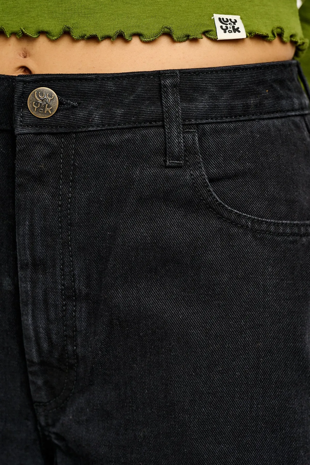 Online Carter - High Waisted Jeans in Black Wash All Bottoms|Jeans