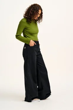 Online Carter - High Waisted Jeans in Black Wash All Bottoms|Jeans