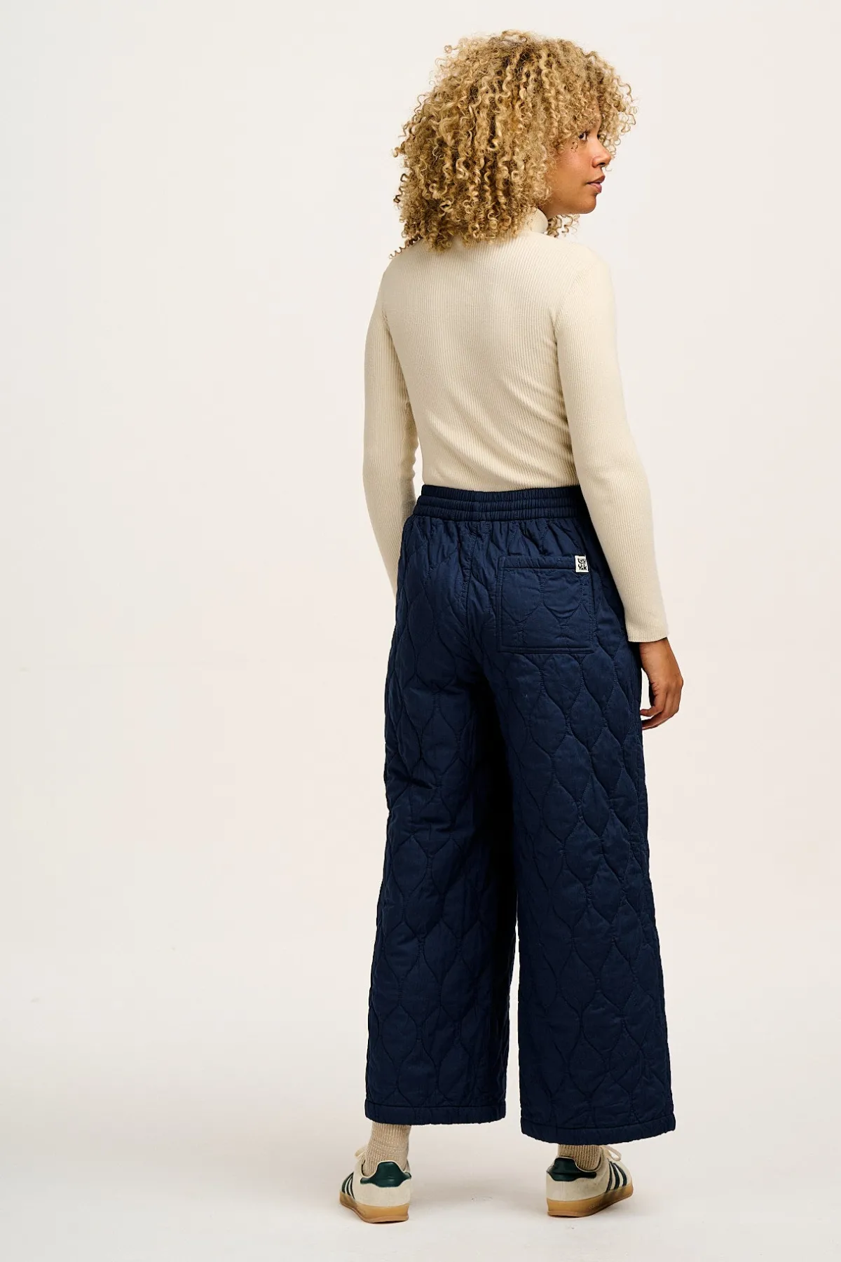 Fashion Chester - Quilted Cotton Trousers in Varsity Blue All Bottoms