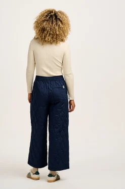 Fashion Chester - Quilted Cotton Trousers in Varsity Blue All Bottoms