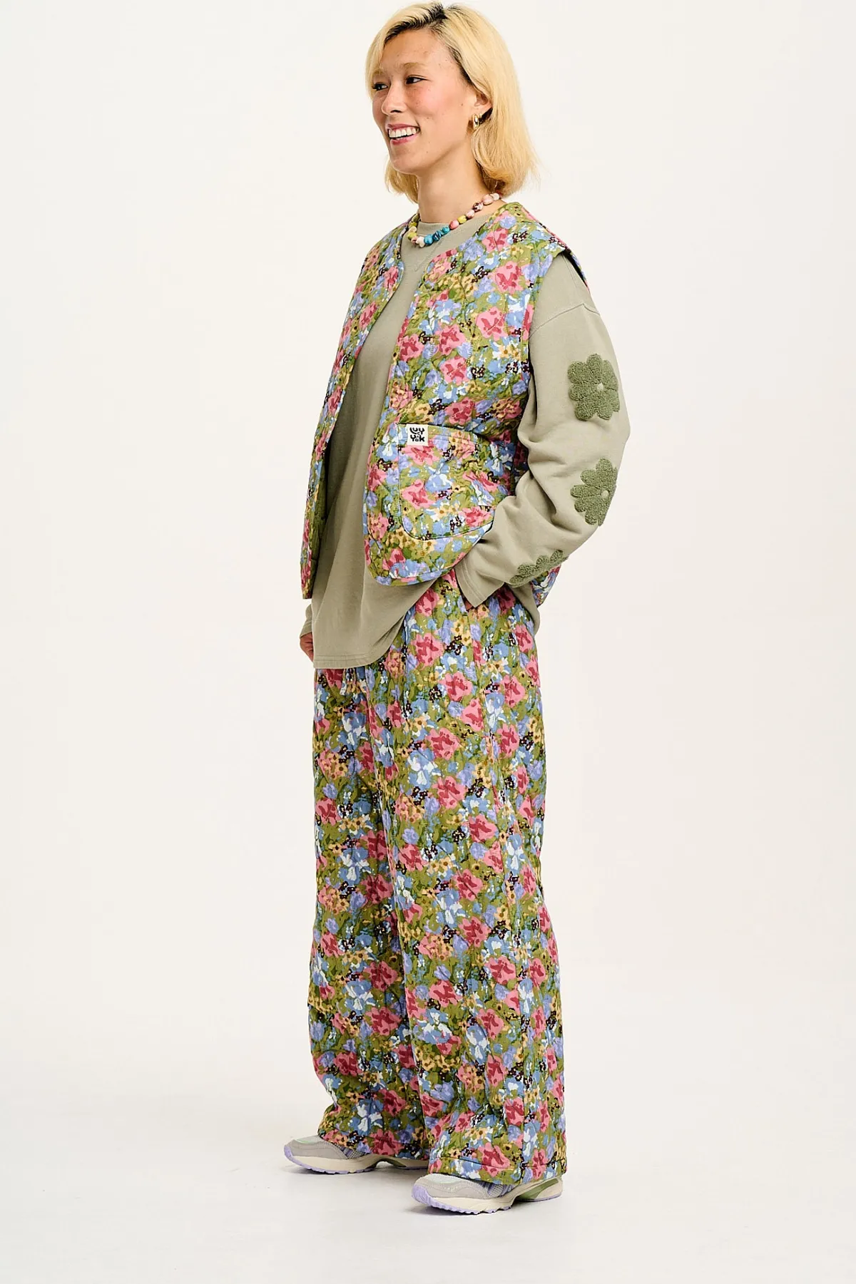 Online Chester - Quilted Cotton Trousers in Elsinore Floral Print All Bottoms