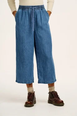 Fashion Chuck - Cotton & Hemp Trousers in Mid Wash Blue All Bottoms|Jeans