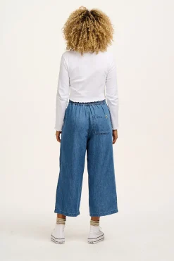 Fashion Chuck - Cotton & Hemp Trousers in Mid Wash Blue All Bottoms|Jeans