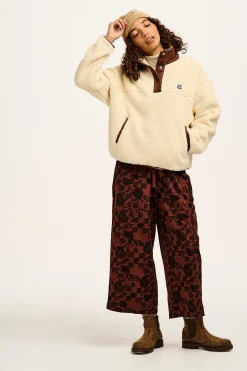 Hot Chuck - Wide Leg Cotton Trousers in Layne Print All Bottoms|Trousers