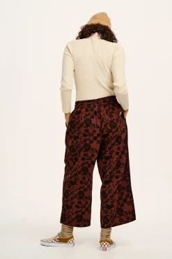 Hot Chuck - Wide Leg Cotton Trousers in Layne Print All Bottoms|Trousers