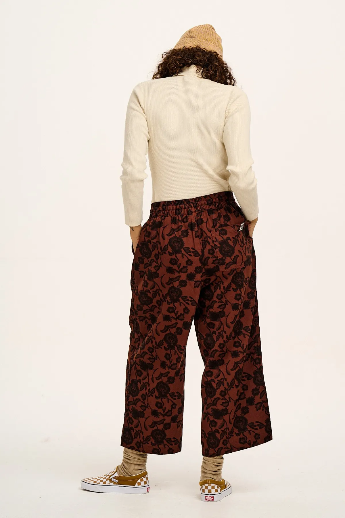 Hot Chuck - Wide Leg Cotton Trousers in Layne Print All Bottoms|Trousers