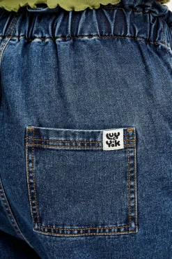 Online Cody - Paper Bag Jeans in Mid Wash Blue Denim All Bottoms|Jeans