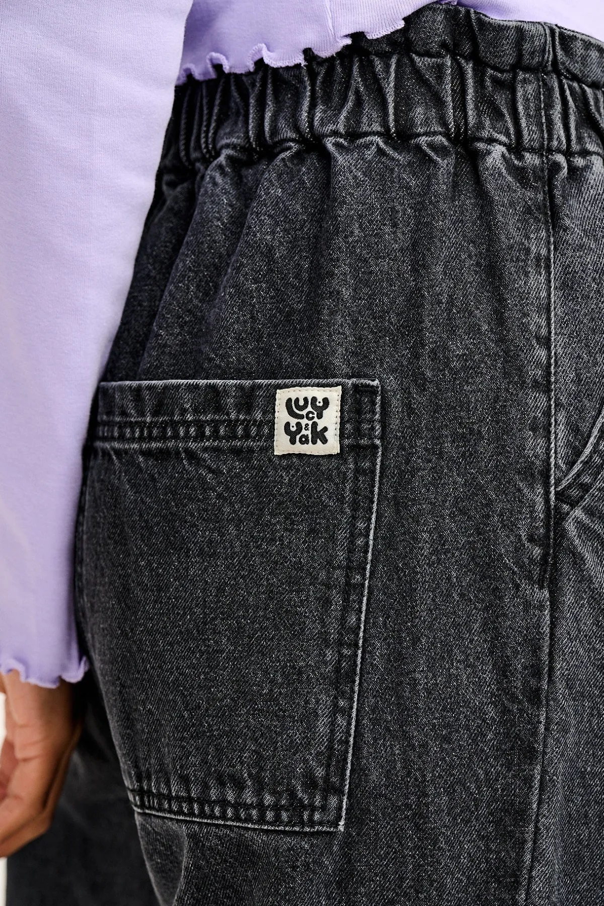 Clearance Cody - Paper Bag Jeans in Grey Wash Denim All Bottoms|Jeans