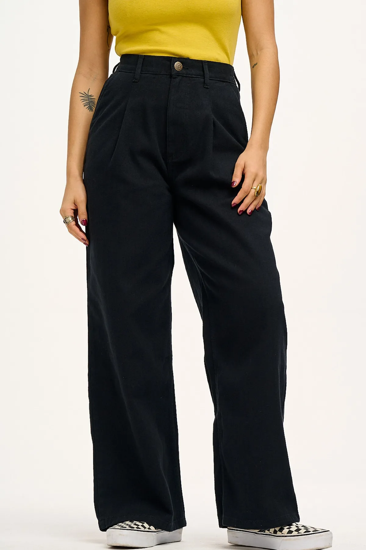 Discount Cole - Baggy Wide Leg Denim Jeans in Black All Bottoms|Jeans