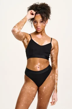 Fashion Cora - Cotton & Bamboo Bikini Pant in Black All Underwear|All Bottoms