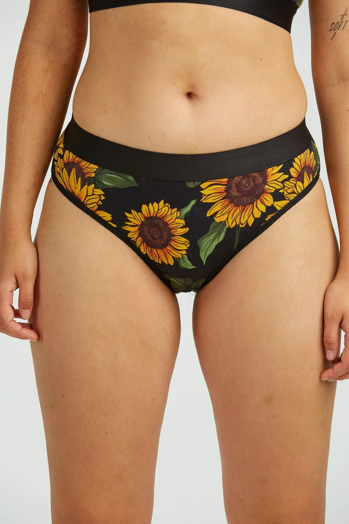 Best Cora - Cotton & Bamboo Bikini Pant in Sunflower Print All Bottoms|All Underwear