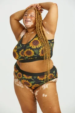 Best Cora - Cotton & Bamboo Bikini Pant in Sunflower Print All Bottoms|All Underwear