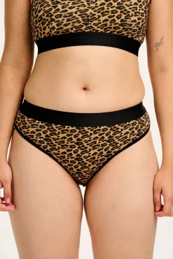 New Cora - Cotton & Bamboo Bikini Pant in Leopard Print All Bottoms|All Underwear