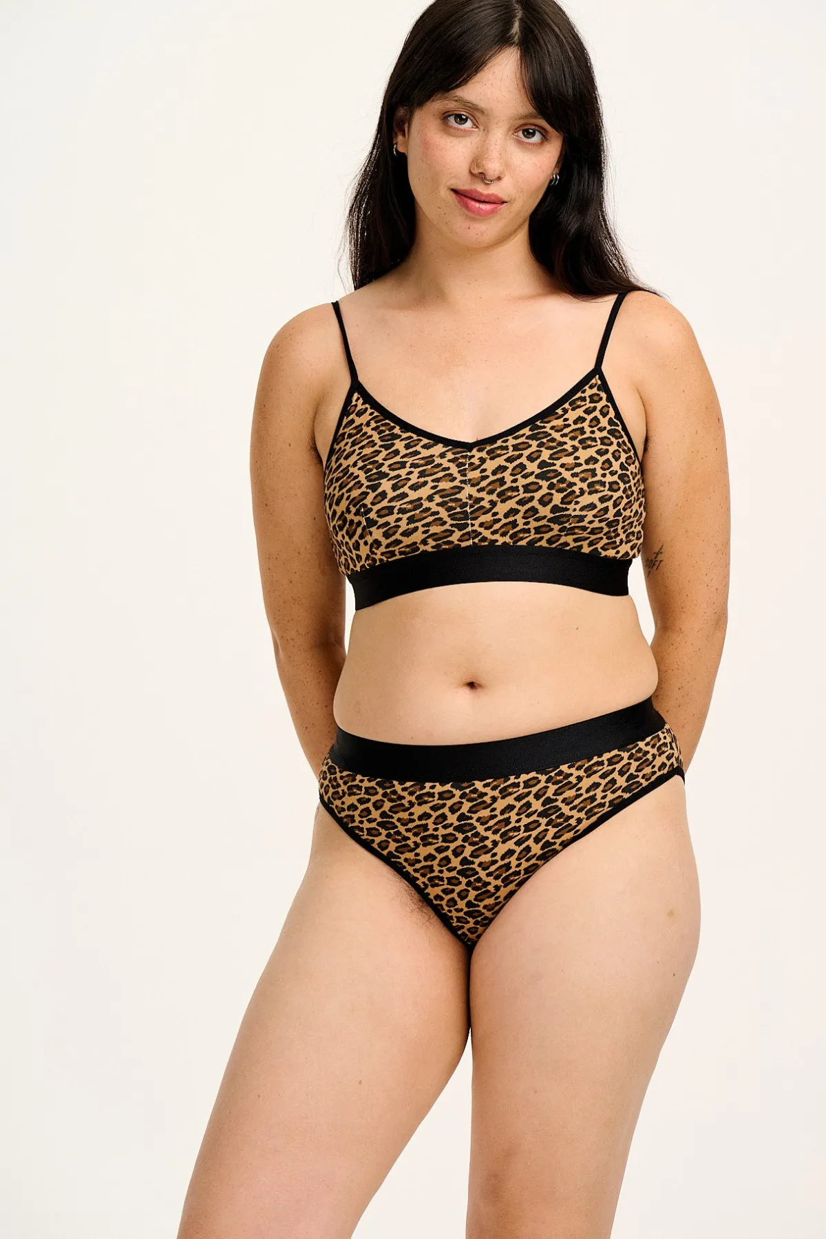 New Cora - Cotton & Bamboo Bikini Pant in Leopard Print All Bottoms|All Underwear