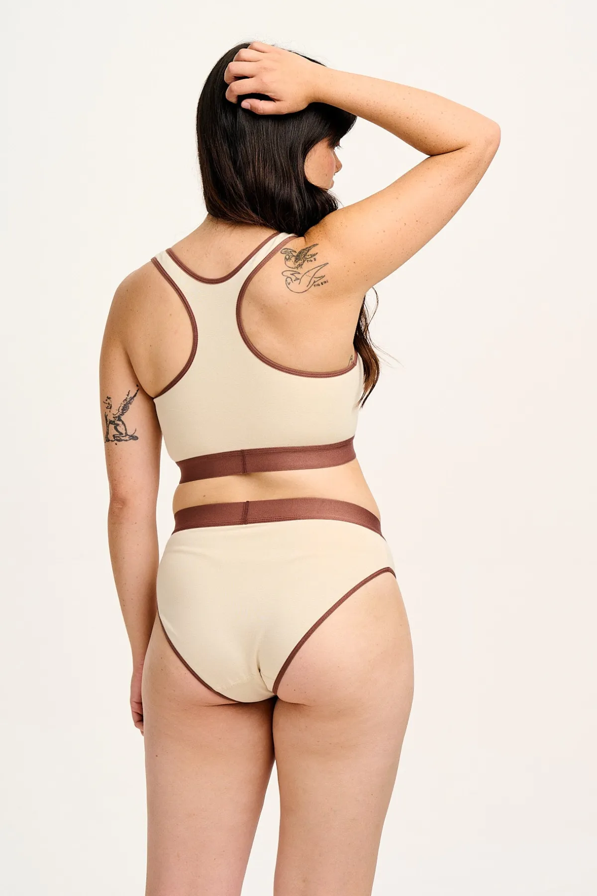 Fashion Cora - Cotton & Bamboo Bikini Pant in Ecru All Bottoms|All Underwear