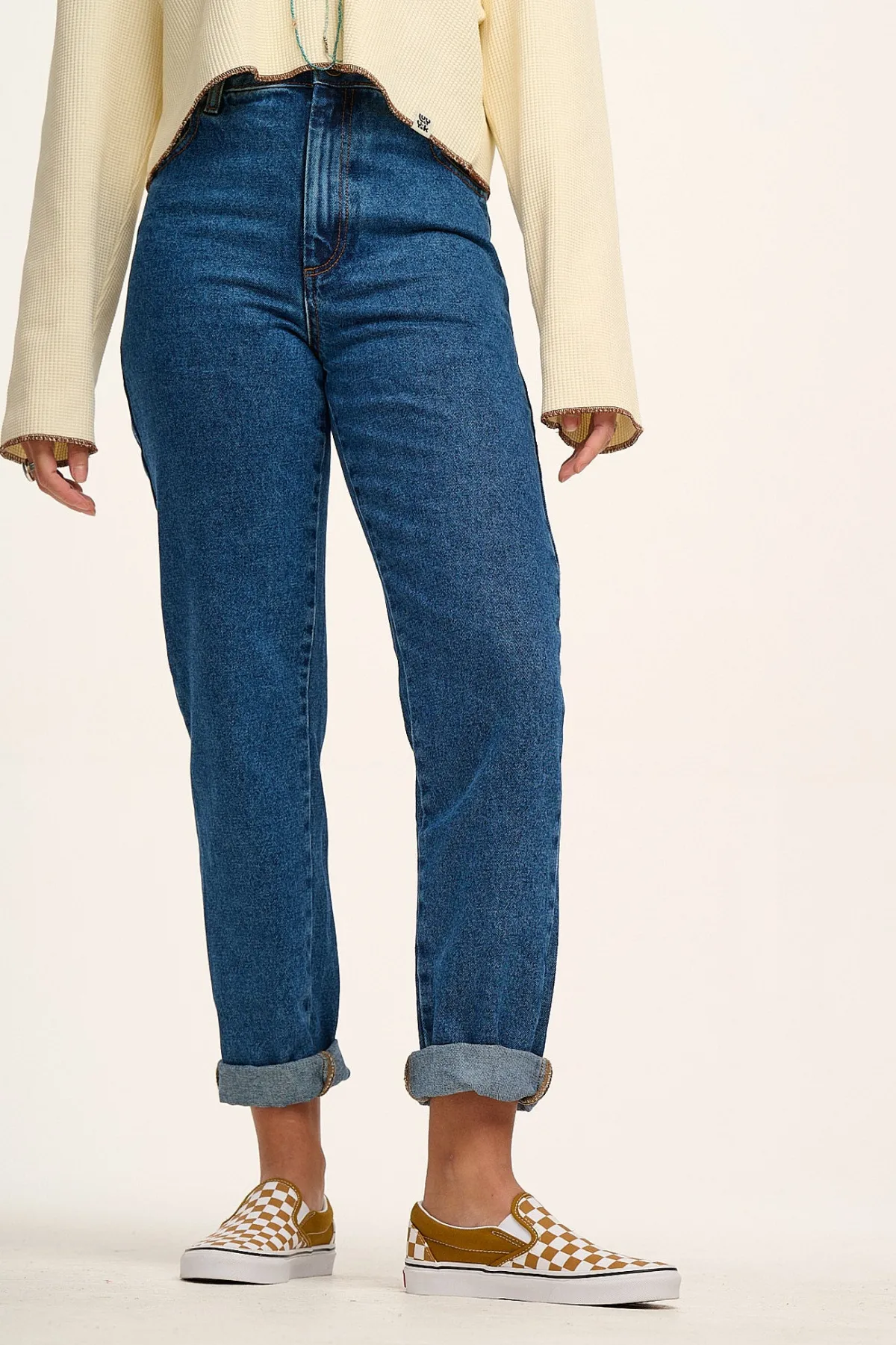 Best Dana - Mom Denim Jeans in Mid Wash Blue All Bottoms|Petite Range