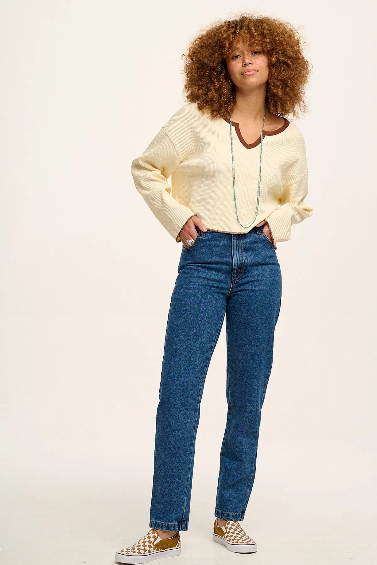 Best Dana - Mom Denim Jeans in Mid Wash Blue All Bottoms|Petite Range