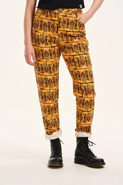 Online Dana - Mom Twill Jeans in Estelle Print All Bottoms