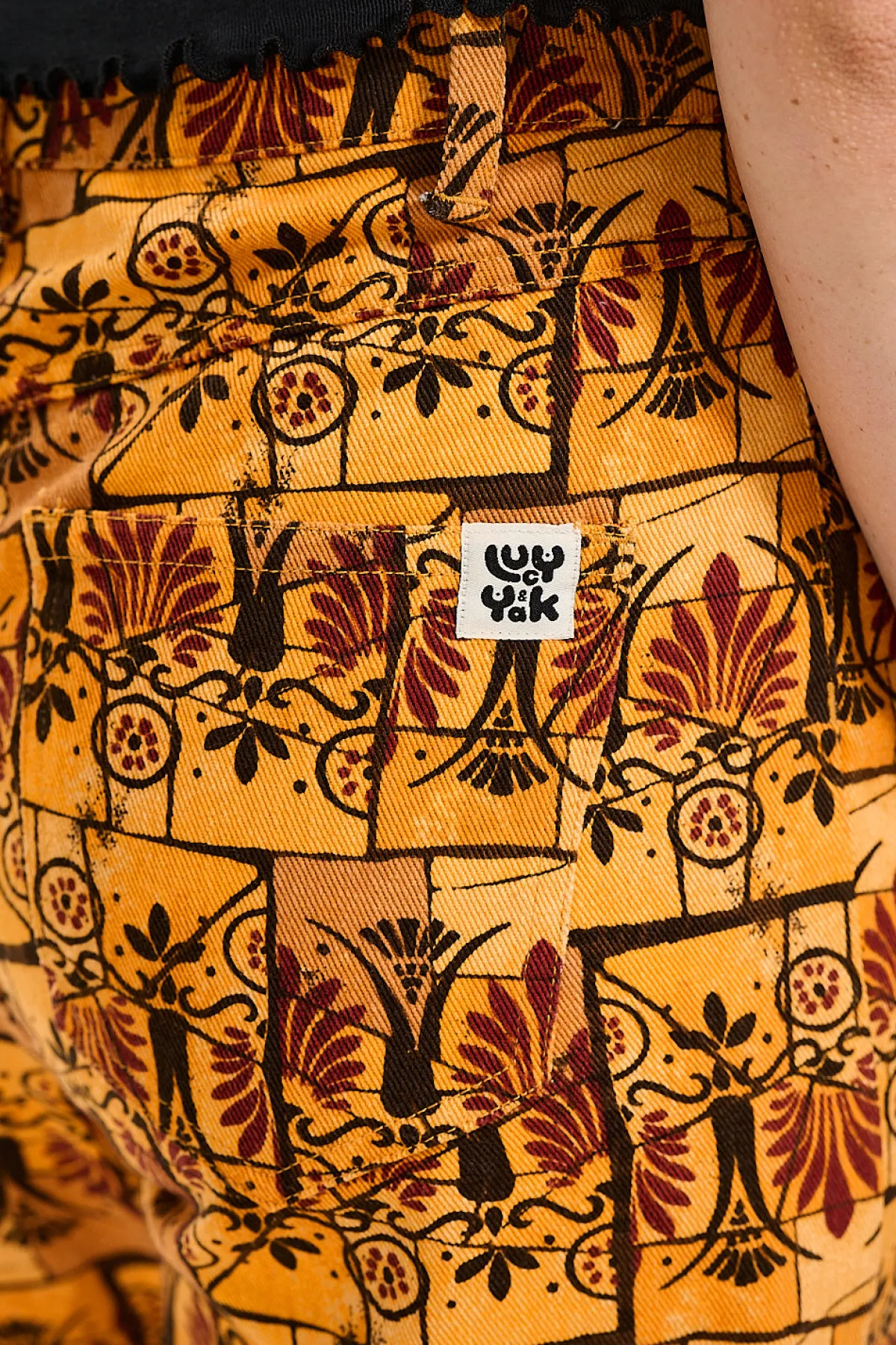 Online Dana - Mom Twill Jeans in Estelle Print All Bottoms