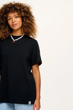 Outlet Denver - Cotton Tee in Black All Tops & Tees|Short Sleeve Tops