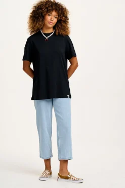 Outlet Denver - Cotton Tee in Black All Tops & Tees|Short Sleeve Tops