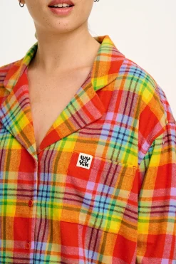 Online Dreamer - Soft Brushed Cotton Pyjama Set in Ncuti Tartan Print All Nightwear