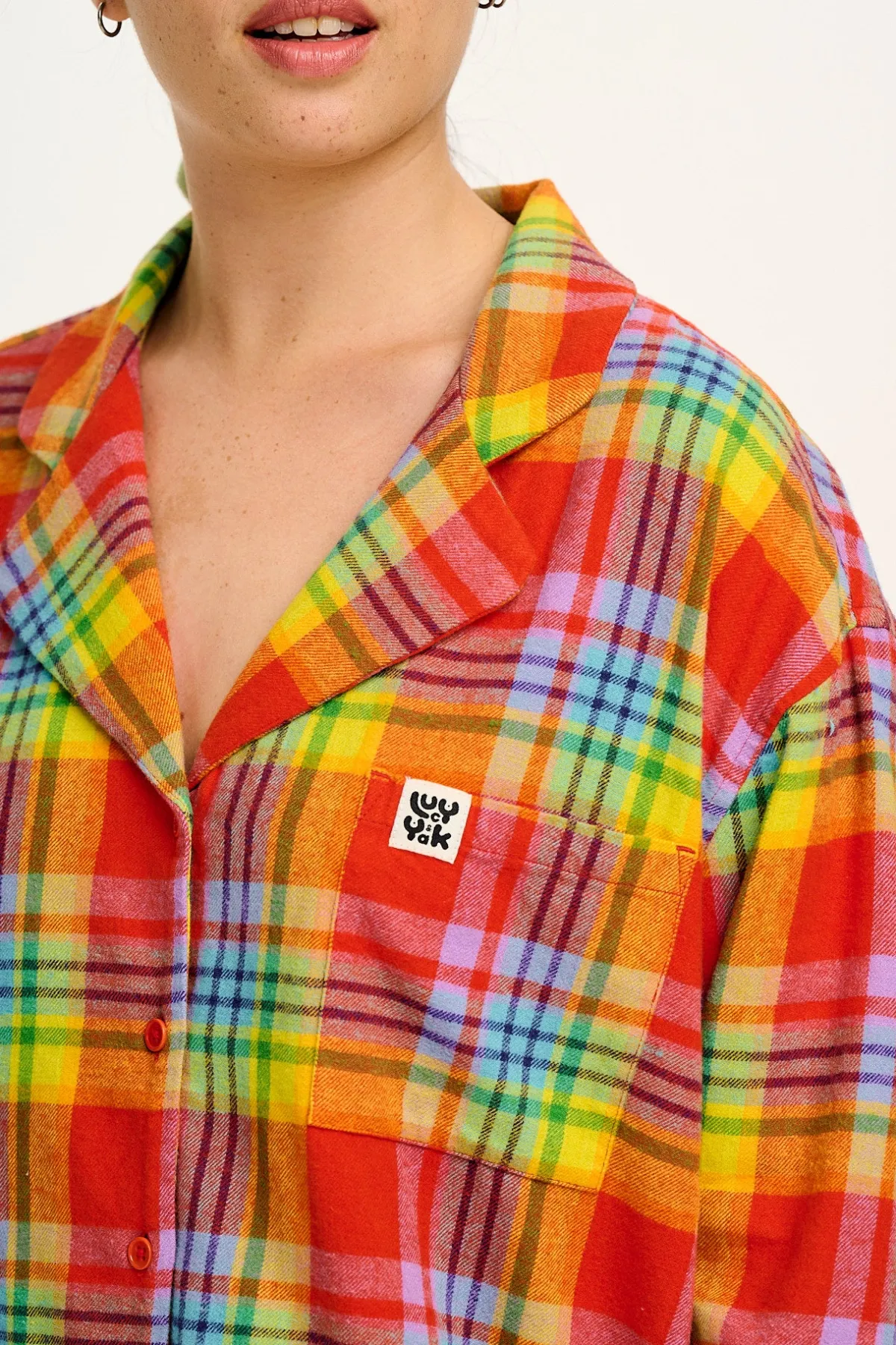 Online Dreamer - Soft Brushed Cotton Pyjama Set in Ncuti Tartan Print All Nightwear