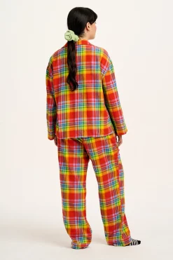 Online Dreamer - Soft Brushed Cotton Pyjama Set in Ncuti Tartan Print All Nightwear