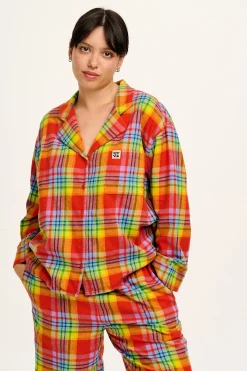 Online Dreamer - Soft Brushed Cotton Pyjama Set in Ncuti Tartan Print All Nightwear