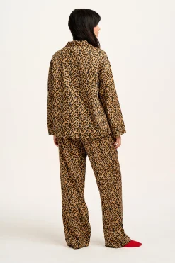 Sale Dreamer - Soft Cotton Pyjama Set in Leopard Print All Nightwear