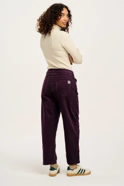 New Drew - Straight Leg Corduroy Trousers in Plum Perfect All Bottoms|Trousers