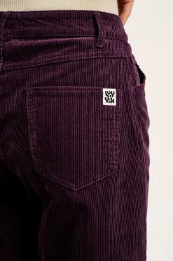 New Drew - Straight Leg Corduroy Trousers in Plum Perfect All Bottoms|Trousers