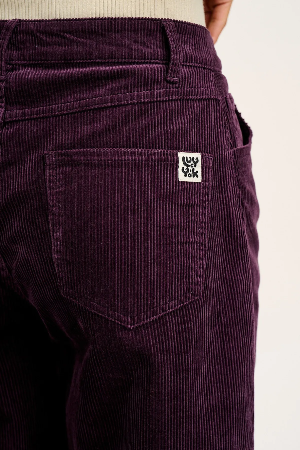 New Drew - Straight Leg Corduroy Trousers in Plum Perfect All Bottoms|Trousers