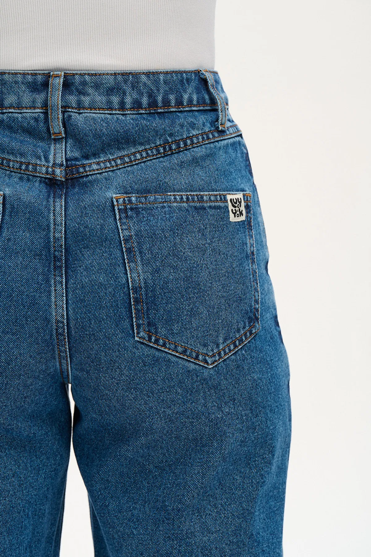 Hot Drew - Straight Leg Denim Jeans in Mid Wash Blue All Bottoms|Tall Range