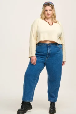 Hot Drew - Straight Leg Denim Jeans in Mid Wash Blue All Bottoms|Tall Range